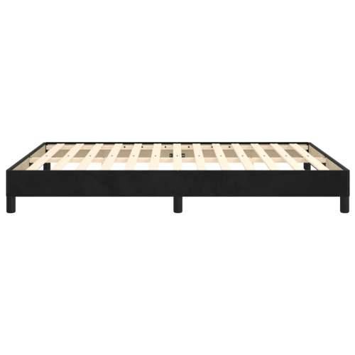Okvir za krevet bez madraca crni 140 x 190 cm baršunasti - Crna 140 x 190 cm 25 cm Cijena