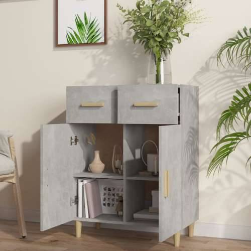 Komoda siva boja betona 69,5x34x89 cm od konstruiranog drva - Beton siva 1 Cijena
