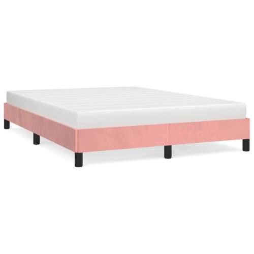 Okvir za krevet ružičasti 140x200 cm baršunasti Cijena