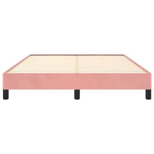 Okvir za krevet ružičasti 140x200 cm baršunasti Cijena