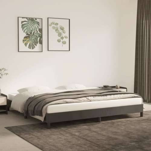 Okvir za krevet tamnosivi 200x200 cm baršunasti Cijena