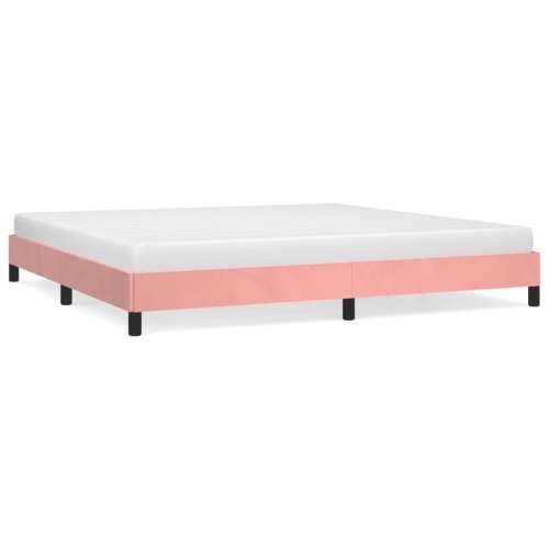 Okvir za krevet ružičasti 200x200 cm baršunasti Cijena