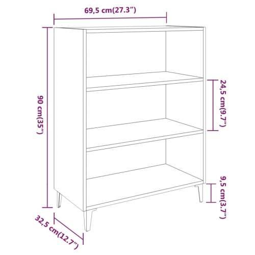 Komoda siva boja betona 69,5x32,5x90 cm od konstruiranog drva - Beton siva 1 Cijena