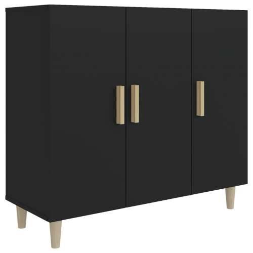 Komoda crna 90x34x80 cm od konstruiranog drva - Crna 1 Cijena
