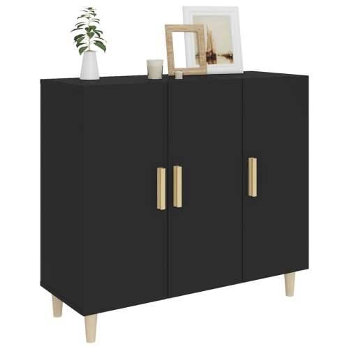 Komoda crna 90x34x80 cm od konstruiranog drva - Crna 1 Cijena
