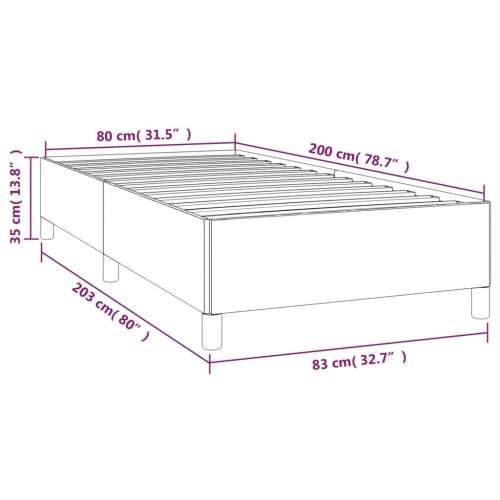 Okvir kreveta bez madraca Krem 80x200cm Tkanina - Krema 80 x 200 cm 35 cm Cijena