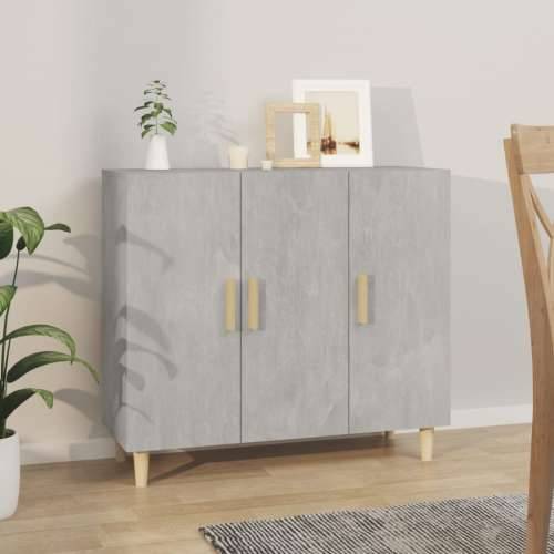 Komoda siva boja betona 90x34x80 cm od konstruiranog drva - Beton siva 1 Cijena