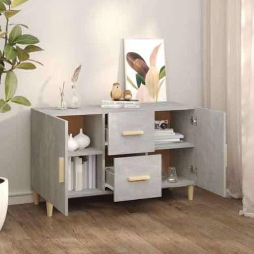Komoda siva boja betona 100x36x60 cm od konstruiranog drva Beton siva 1 Cijena