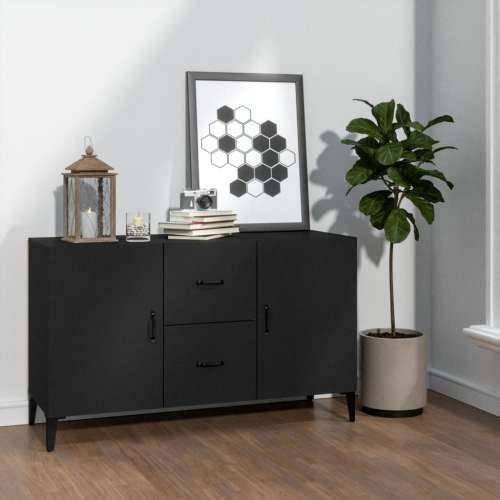 Komoda crna 100 x 36 x 60 cm od konstruiranog drva - Crna 1 Cijena