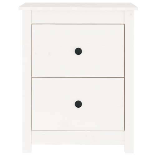 Noćni ormarić bijeli 50x35x61,5 cm od masivne borovine - Bijela 1 Cijena