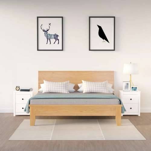 Noćni ormarići 2 kom bijeli 50x35x61,5 cm od masivne borovine - Bijela 2 Cijena