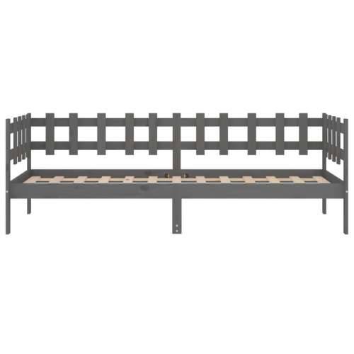 Dnevni ležaj sivi 90 x 190 cm od masivne borovine - Siva 90 x 190 cm Cijena