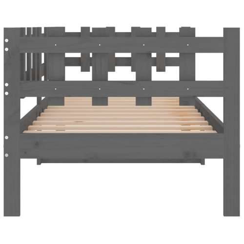 Dnevni ležaj sivi 90 x 190 cm od masivne borovine - Siva 90 x 190 cm Cijena