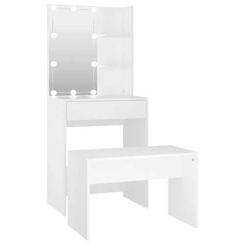 Set toaletnog stolića LED bijeli od konstruiranog drva Cijena