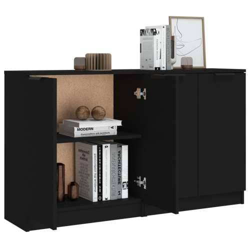 Komode 2 kom crne 60 x 30 x 70 cm od konstruiranog drva - Crna 2 Cijena