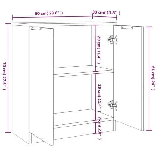 Komode 2 kom crne 60 x 30 x 70 cm od konstruiranog drva - Crna 2 Cijena