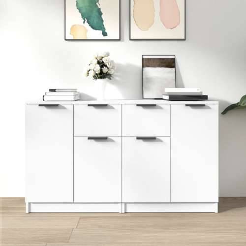 Komode 2 kom bijele 60 x 30 x 70 cm od konstruiranog drva - Bijela 2 Cijena