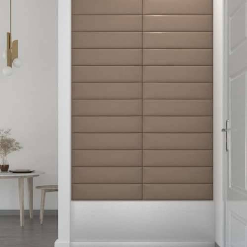 Zidne ploče od umjetne kože 12 kom cappuccino 60 x 15cm 1,08 m² - Boja cappuccina 60 x 15 cm 12 Pravokutno Cijena