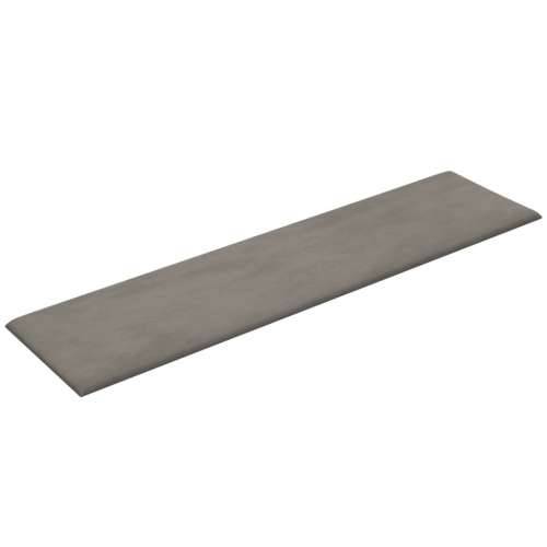 Zidne ploče baršunaste 12 kom svjetlosive 60 x 15 cm 1,08 m² - Svjetlosiva 60 x 15 cm 12 Pravokutno Cijena