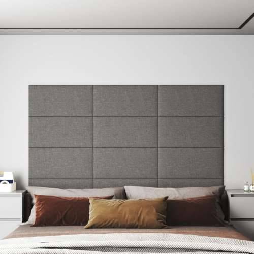 Zidne ploče od tkanine 12 kom svjetlosive 60 x 30 cm 2,16 m² - Svjetlosiva 60 x 30 cm 12 Pravokutno Cijena