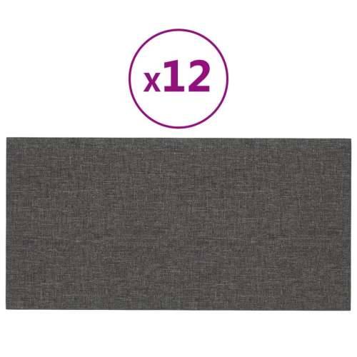 Zidne ploče od tkanine 12 kom tamnosive 60 x 30 cm 2,16 m² - Tamno siva 60 x 30 cm 12 Pravokutno Cijena