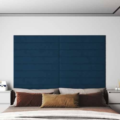 Zidne ploče 12 kom plave 90 x 15 cm baršunaste 1,62 m² - Plava 90 x 15 cm 12 Pravokutno Cijena