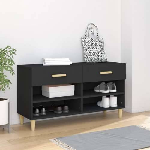 Ormarić za cipele Crno 102x35x55 cm od konstruiranog drva - Crna 1 Cijena