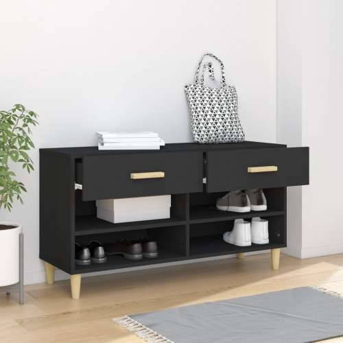 Ormarić za cipele Crno 102x35x55 cm od konstruiranog drva - Crna 1 Cijena