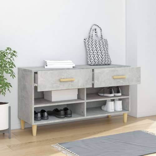 Ormarić za cipele boja betona 102x35x55 cm konstruirano drvo - Beton siva 1 Cijena