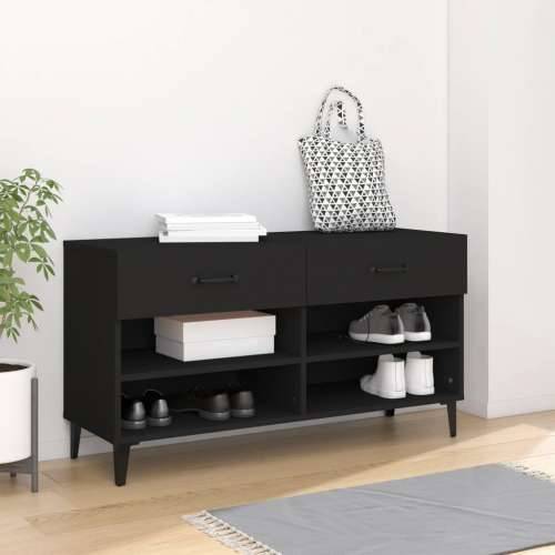 Ormarić za cipele Crno 102x35x55 cm od konstruiranog drva - Crna 1 Cijena