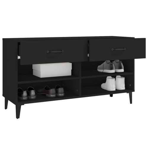 Ormarić za cipele Crno 102x35x55 cm od konstruiranog drva - Crna 1 Cijena