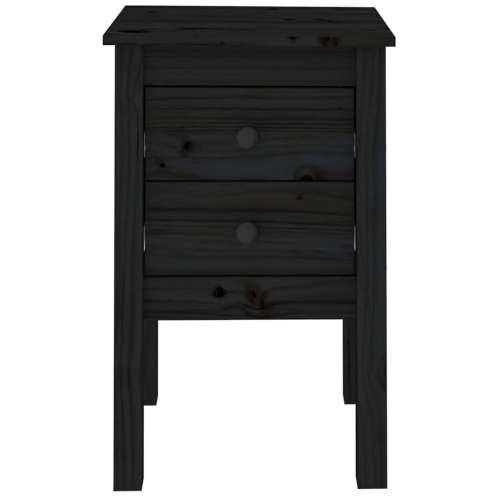 Noćni ormarići 2 kom Crno 40x35x61,5 cm od masivne borovine - Crna 2 Cijena