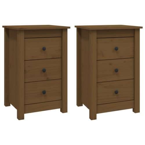 Noćni ormarići 2 kom boja meda 40x35x61,5 cm od borovine - boja meda 2 Cijena