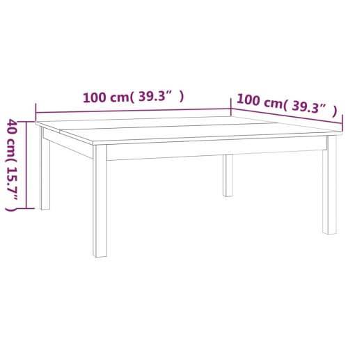 Stolić za kavu 100 x 100 x 40 cm od masivne borovine - Prirodna 100 x 100 x 40 cm 1 Cijena