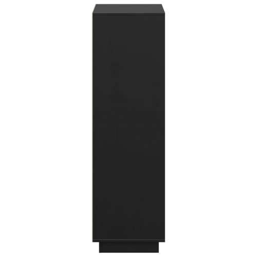 Visoka komoda crna 74 x 35 x 117 cm od masivne borovine - Crna 1 Cijena