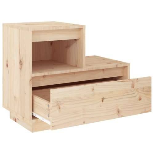 Noćni ormarić 60 x 34 x 51 cm od masivne borovine - Prirodna 1 Cijena
