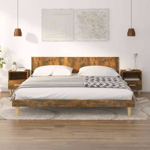 Noćni ormarići 2 kom boja dimljenog hrasta 40 x 35 x 47 cm - Dimljeni hrast 2 Cijena