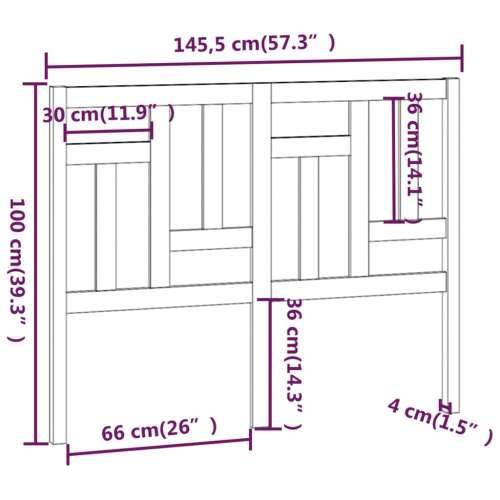Uzglavlje za krevet 145,5 x 4 x 100 cm od masivne borovine - Prirodna 145.5 x 100 cm 1 Cijena