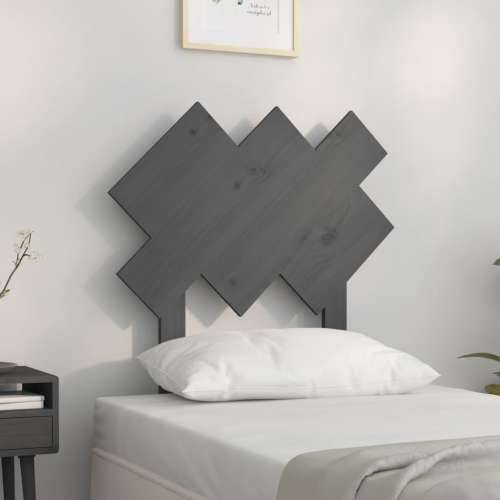 Uzglavlje za krevet sivi 72,5x3x81 cm od masivne borovine - Siva 72.5 x 81 cm 1 Cijena