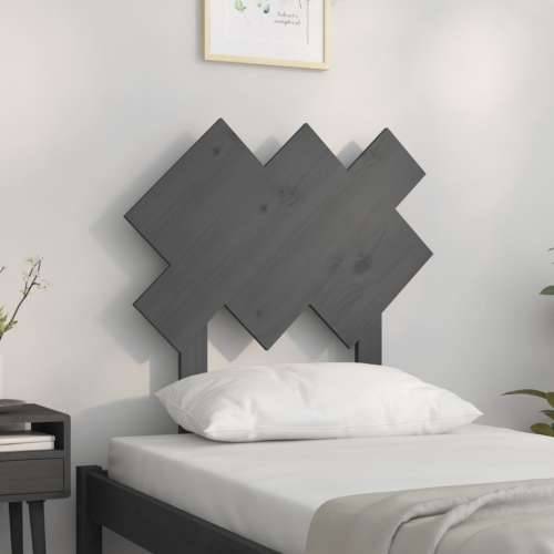 Uzglavlje za krevet sivi 72,5x3x81 cm od masivne borovine - Siva 72.5 x 81 cm 1 Cijena