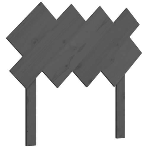 Uzglavlje za krevet sivi 92x3x81 cm od masivne borovine - Siva 92 x 81 cm 1 Cijena