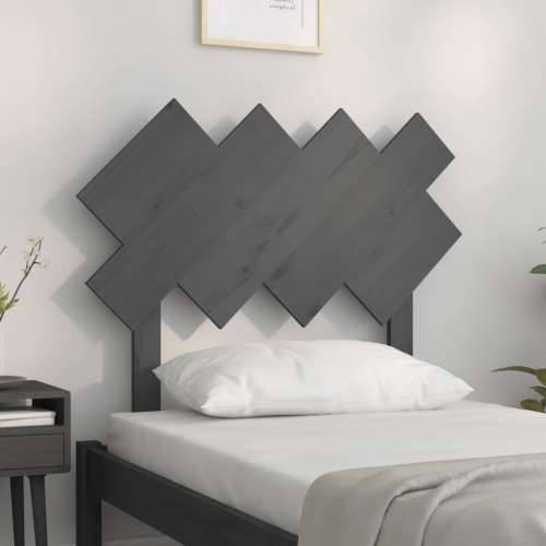 Uzglavlje za krevet sivi 92x3x81 cm od masivne borovine - Siva 92 x 81 cm 1 Cijena