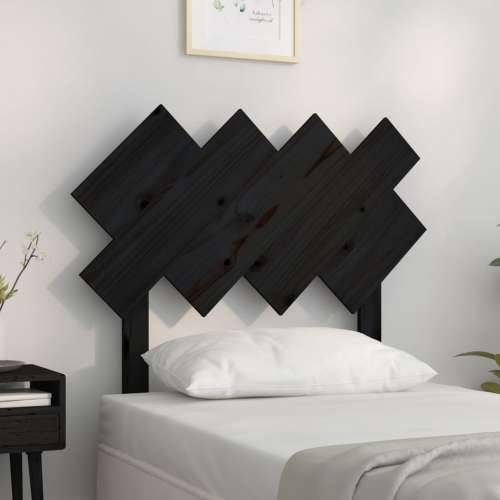 Uzglavlje za krevet Crno 92x3x81 cm od masivne borovine - Crna 92 x 81 cm 1 Cijena