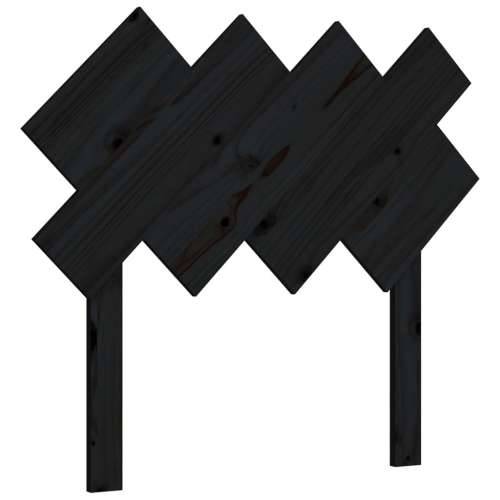 Uzglavlje za krevet Crno 92x3x81 cm od masivne borovine - Crna 92 x 81 cm 1 Cijena
