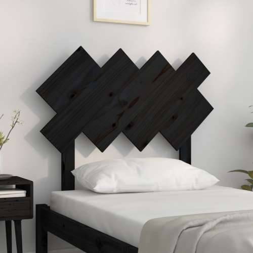 Uzglavlje za krevet Crno 92x3x81 cm od masivne borovine - Crna 92 x 81 cm 1 Cijena