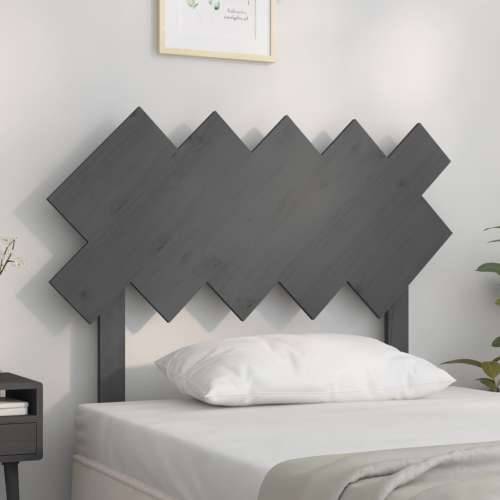 Uzglavlje za krevet sivi 104x3x80,5 cm od masivne borovine - Siva 104 x 80.5 cm 1 Cijena