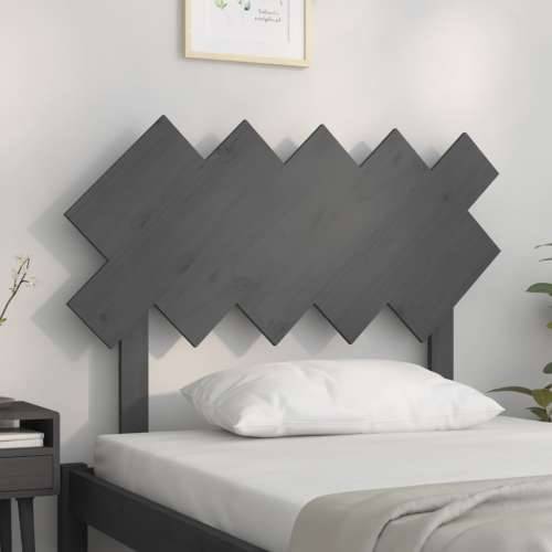 Uzglavlje za krevet sivi 104x3x80,5 cm od masivne borovine - Siva 104 x 80.5 cm 1 Cijena