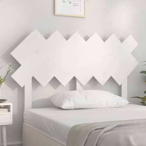 Uzglavlje za krevet Bijela 122,5x3x80,5 cm od masivne borovine - Bijela 122.5 x 80.5 cm 1 Cijena