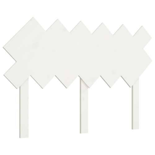 Uzglavlje za krevet Bijela 122,5x3x80,5 cm od masivne borovine - Bijela 122.5 x 80.5 cm 1 Cijena