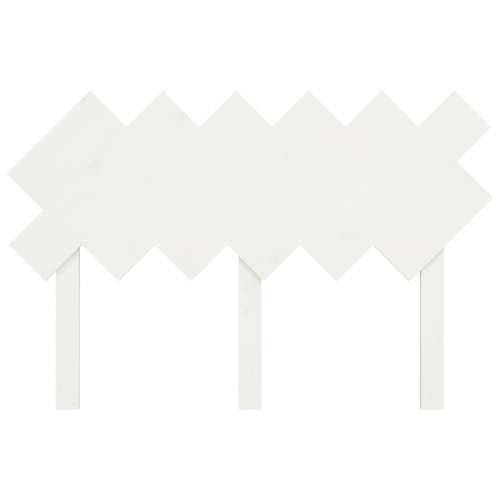 Uzglavlje za krevet Bijela 122,5x3x80,5 cm od masivne borovine - Bijela 122.5 x 80.5 cm 1 Cijena